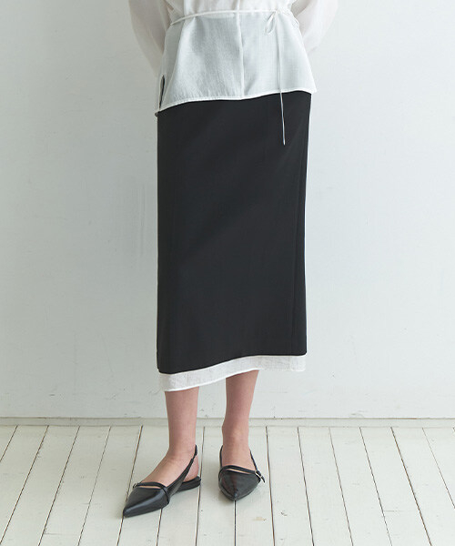 레이어드 H라인 스커트 NEW6SS239