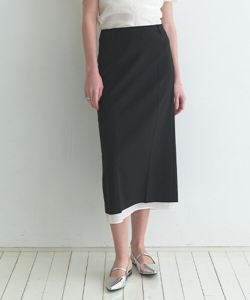 레이어드 H라인 스커트 NEW6SS239
