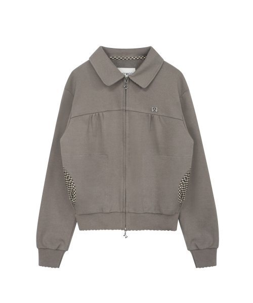 MINI CHECK SWEAT JK BEIGE
