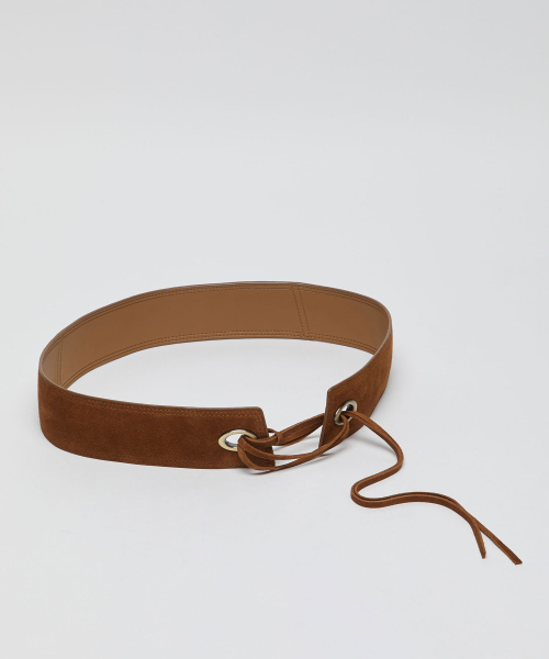 Eyelet wide belt(Wet cork)_OVABX26052SCM