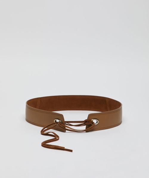 Eyelet wide belt(Wet cork)_OVABX26052SCM