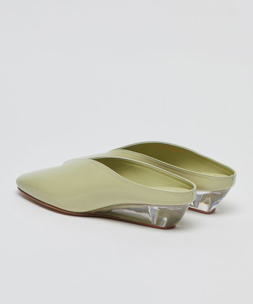 Clear pumps(Glossy olive beige)_OK2CX26051GOB
