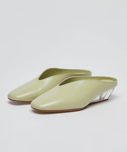 Clear pumps(Glossy olive beige)_OK2CX26051GOB