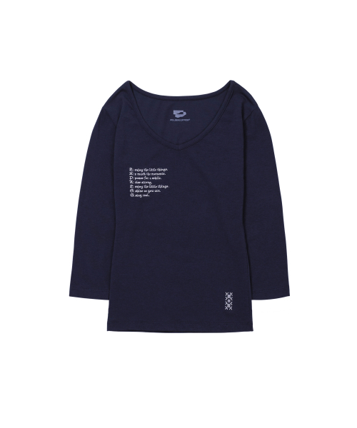 V neck 3/4 sleeve Navy