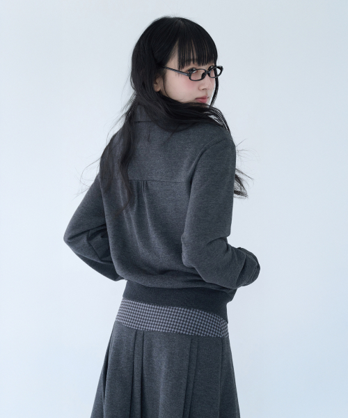 MINI CHECK SWEAT JK CHARCOAL