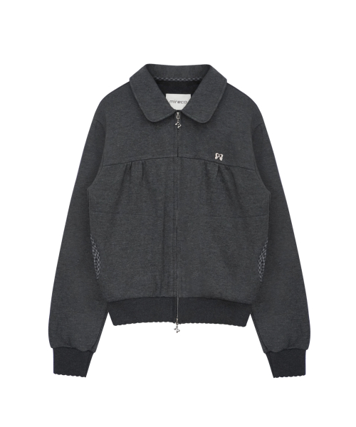 MINI CHECK SWEAT JK CHARCOAL