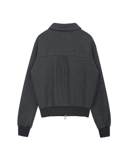 MINI CHECK SWEAT JK CHARCOAL