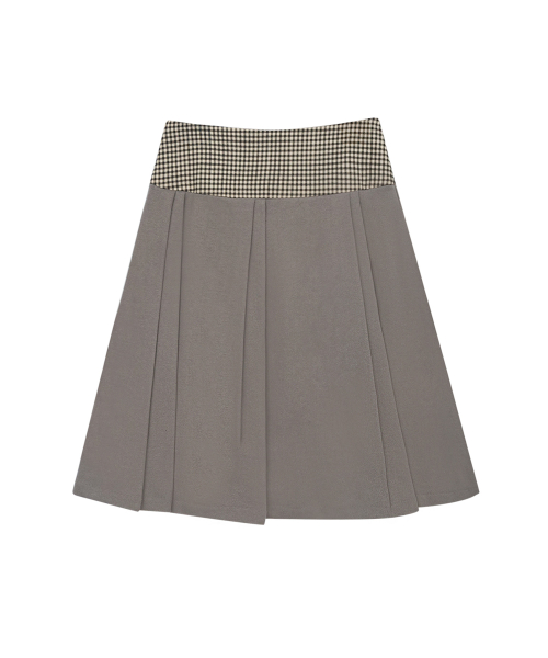MINI CHECK SWEAT SK BEIGE