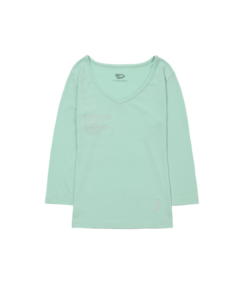 V neck 3/4 sleeve Mint