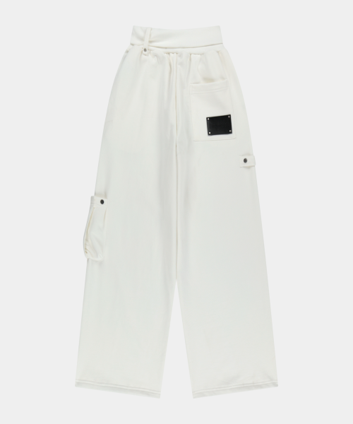 Rib Terry Pocket Sweat Pants (IVORY)