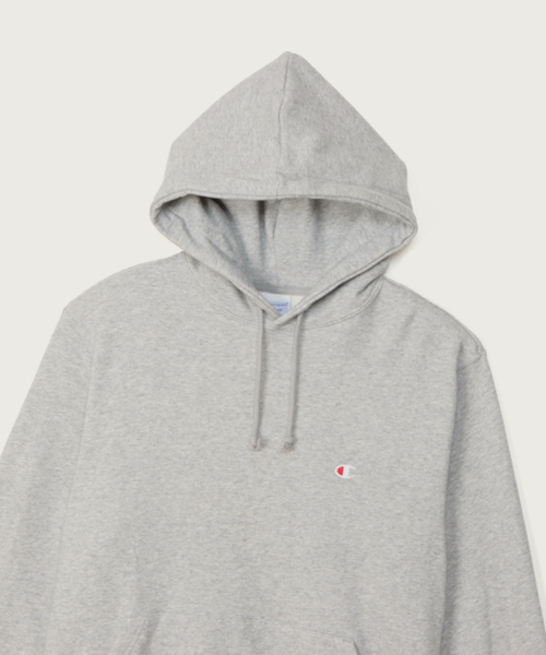 베이직 C로고 레귤러핏 후드 티셔츠 Oxford Grey