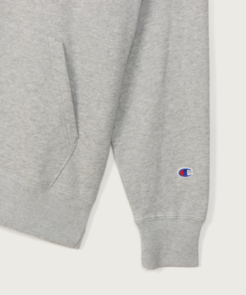 베이직 C로고 레귤러핏 후드 티셔츠 Oxford Grey