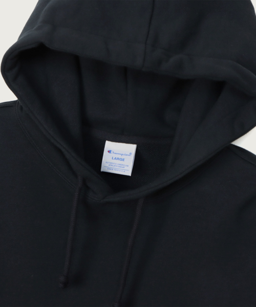 베이직 C로고 레귤러핏 후드 티셔츠 Navy
