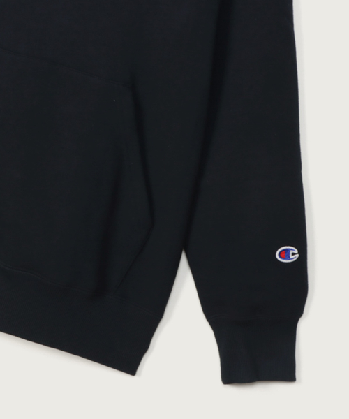 베이직 C로고 레귤러핏 후드 티셔츠 Navy