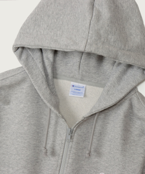 베이직 C로고 레귤러핏 후드 집업 Oxford Grey