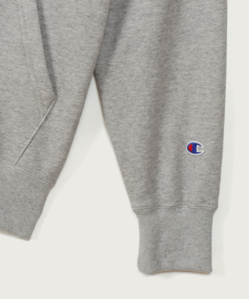 베이직 C로고 레귤러핏 후드 집업 Oxford Grey