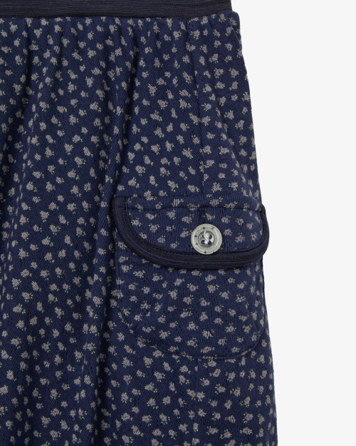 FLOWER SKIRT LEGGINGS [NAVY]