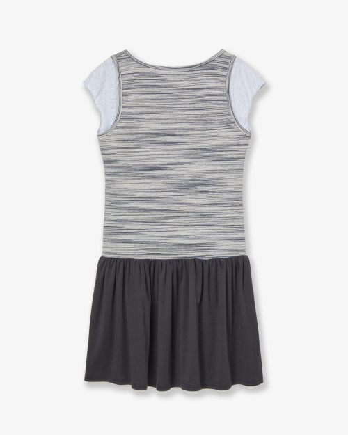 LAYERED TOP DRESS [NAVY]