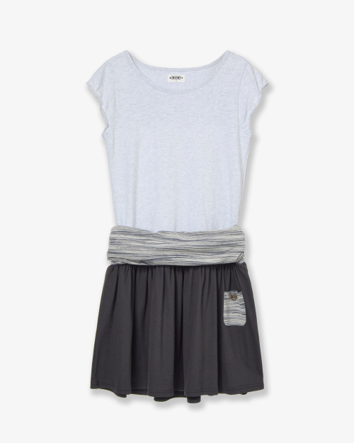 LAYERED TOP DRESS [NAVY]