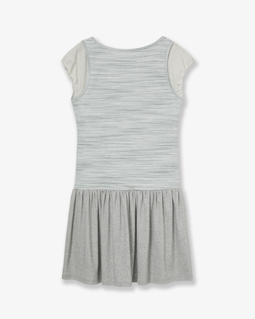 LAYERED TOP DRESS [GREY]