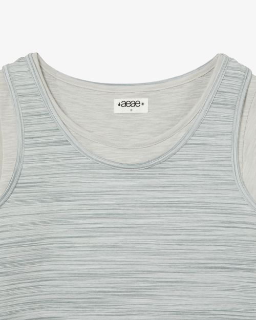 LAYERED TOP DRESS [GREY]