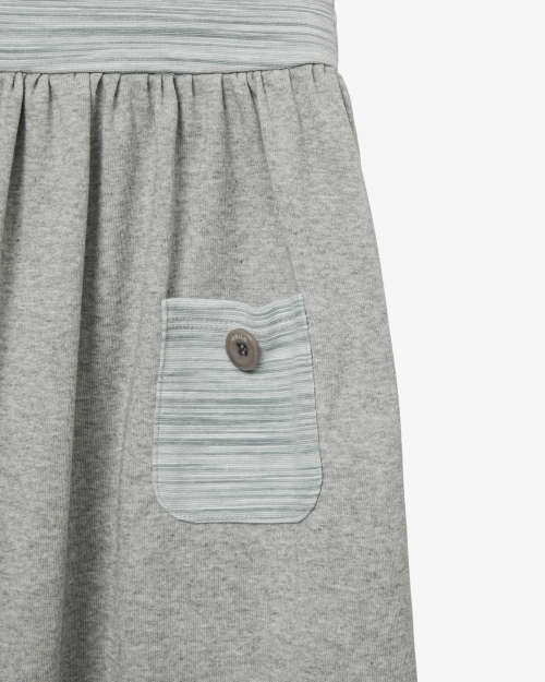 LAYERED TOP DRESS [GREY]