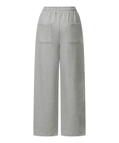 MOEN CROSS LEATHER PATCH SWEAT PANTS UNISEX (2Color)
