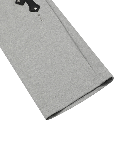 MOEN CROSS LEATHER PATCH SWEAT PANTS UNISEX (2Color)