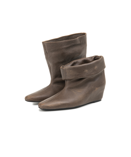 CUFF BOOTS [HAZY BROWN]
