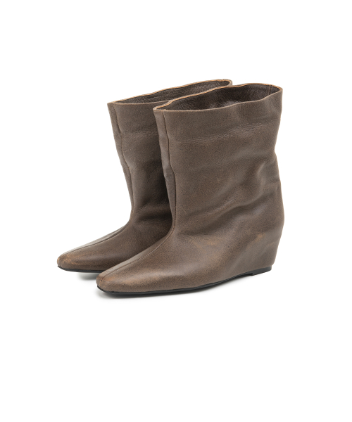 CUFF BOOTS [HAZY BROWN]