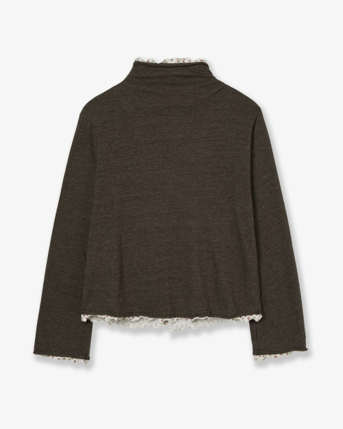 LAYERED CARDIGAN [KHAKI]