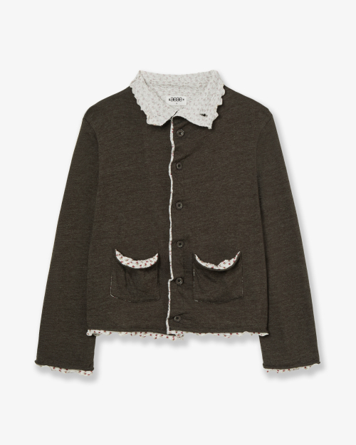LAYERED CARDIGAN [KHAKI]