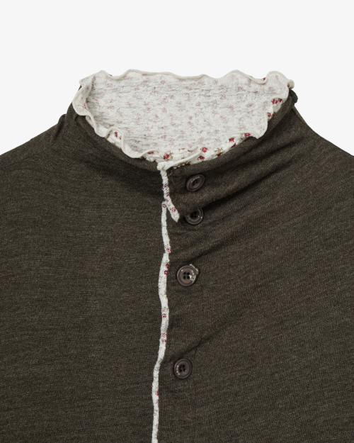 LAYERED CARDIGAN [KHAKI]