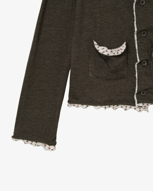 LAYERED CARDIGAN [KHAKI]