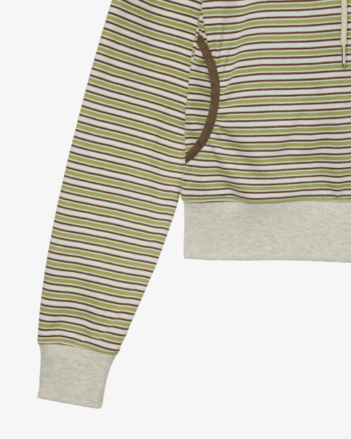 STRIPE HOODIE ZIP UP [GREEN]