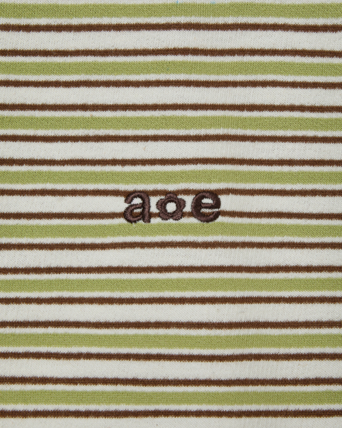 STRIPE HOODIE ZIP UP [GREEN]