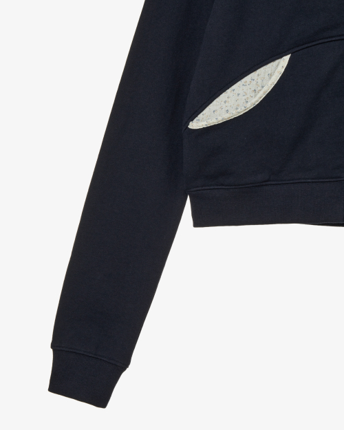 ROUND POCKET HOODIE ZIP UP [NAVY]