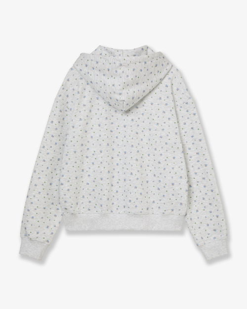WEB LOGO FLOWER HOOD ZIP UP [BLUE]
