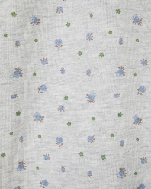 WEB LOGO FLOWER HOOD ZIP UP [BLUE]