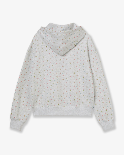 WEB LOGO FLOWER HOOD ZIP UP [PINK]