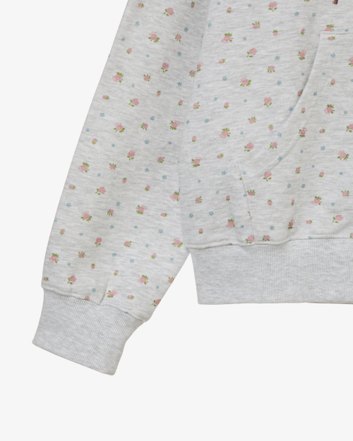 WEB LOGO FLOWER HOOD ZIP UP [PINK]