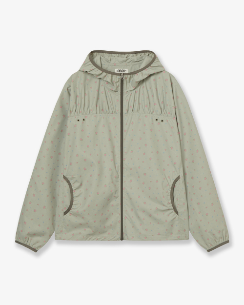FLOWER WINDBREAKER JACKET [KHAKI]