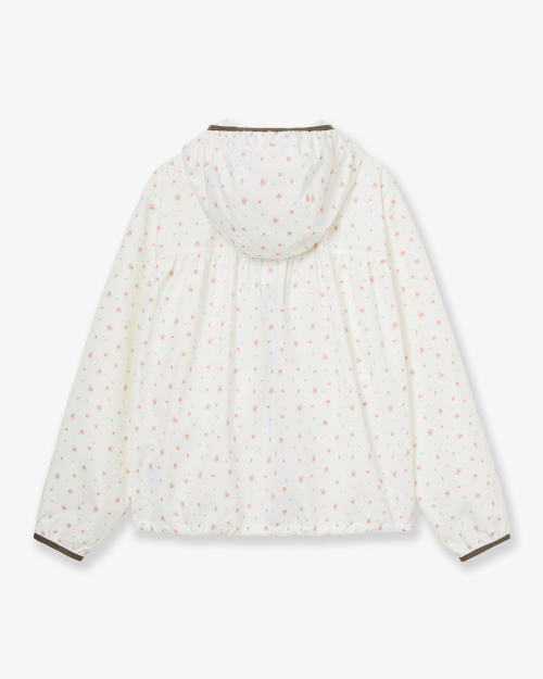 FLOWER WINDBREAKER JACKET [WHITE]