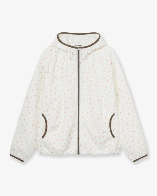 FLOWER WINDBREAKER JACKET [WHITE]