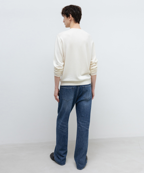 Semi-Wide Denim Pants MID BLUE