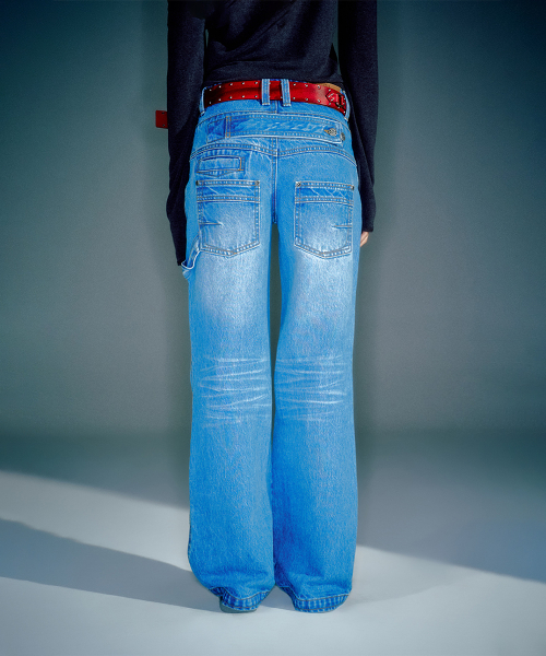 (WOMEN) NOEL DENIM WORK-PANTS BLUE