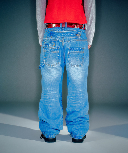 (MEN) NOEL DENIM WORK-PANTS BLUE