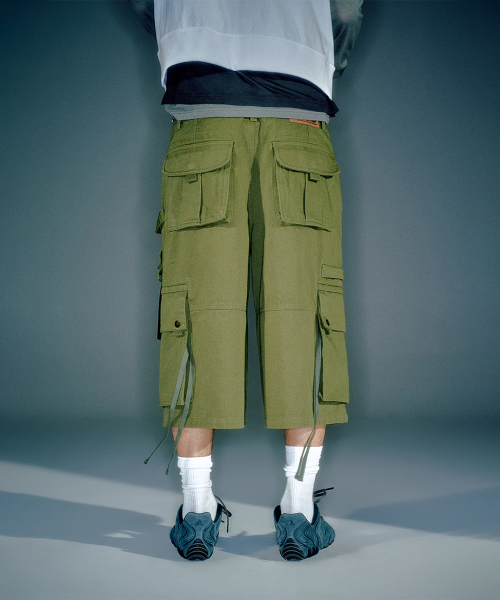 (MEN) TONY CARGO BERMUDA PANTS KHAKI