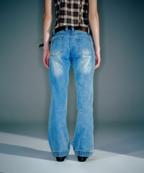 PITA STRAIGHT DAMAGED DENIM BLUE