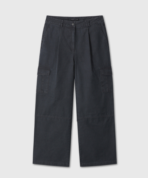 COTTON CARGO PANTS (BLACK)